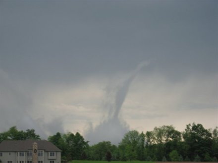 A photo of a tornado spotted within Kalamazoo County.
